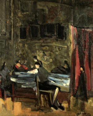 Alfred Aberdam (1894 Lwów - 1963 Paryż), W pracowni (53)