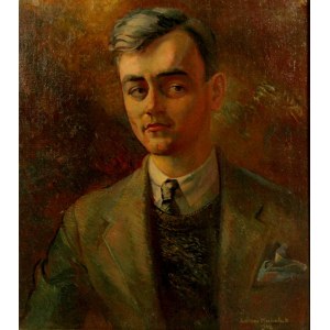 Antoni Michalak (1899 Kozłów Szlachecki - 1975 Kazimierz Dolny), Portrait of painter Bernard Frydrysiak 1942