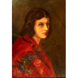 Zofia Krogh (1880 ? - 1931 Warschau), Porträt von Zofia Paradowska um 1924.