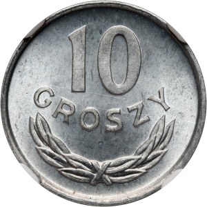 PRL, 10 Pfennige 1976, zweithöchste Note in NGC