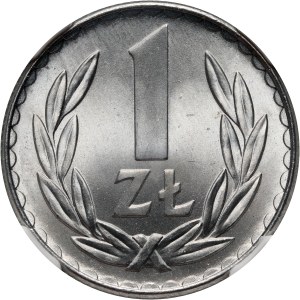 PRL, 1 złoty 1975, Druga najwyższa nota w NGC