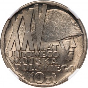 Volksrepublik Polen, 10 Zloty 1968, XXV. Jahrestag der Volksarmee von Polen