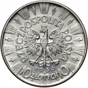 II RP, 10 Zloty 1936, Warschau, Józef Piłsudski