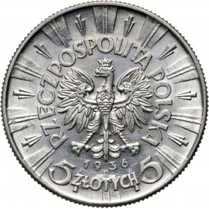 II RP, 5 Zloty 1936, Warschau, Józef Piłsudski