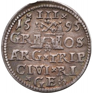 Žigmund III Vasa, trojak 1595, Riga