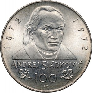 Československo, 100 korún 1972, Andrej Sládkovič