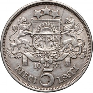 Latvia, 5 Lats 1931