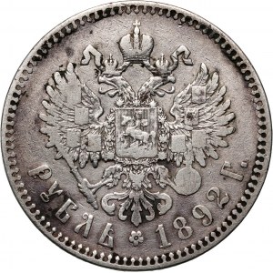 Rusko, Alexandr III, rubl 1892 (AГ), Petrohrad
