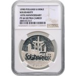 III RP, 100000 złotych 1990, Solidarność, Typ D, Oryginalny folder