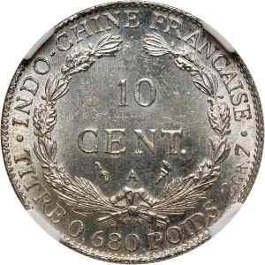 French Indochina, 10 Cents 1922 A, Paris