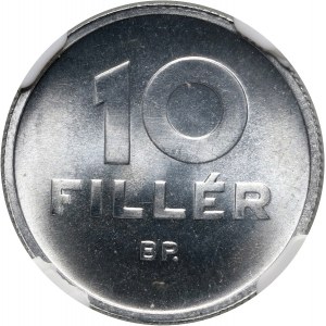 Węgry, 10 filler 1950 BP, Aluminium
