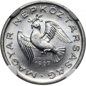 Hungary, 10 Filler 1967 BP, Aluminum