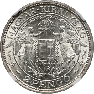 Ungarn, 2 Pengo 1931 BP, seltener Jahrgang!