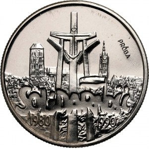 Dritte Republik, 10000 Zloty 1990, Solidarität, SAMPLE, Nickel