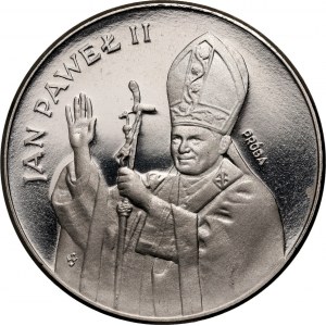 Polská lidová republika, 10000 zlotých 1987, Jan Pavel II, SAMPLE, Nikl