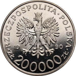 III RP, 200000 złotych 1990, Gen. Tadeusz Komorowski, PRÓBA, Nikiel