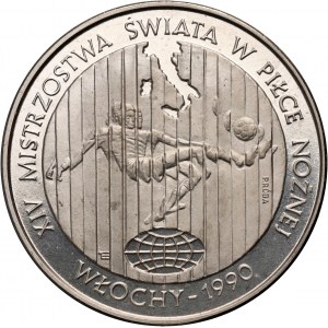 PRL 20000 złotych 1989, XIV Mistrzostwa Świata w Piłce Nożnej - Włochy 1990, PRÓBA, Nikiel