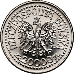 III RP, 20000 Zloty 1994 , Eröffnung des neuen Gebäudes der Staatlichen Münze, PROBE, Nickel