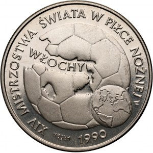 Volksrepublik Polen, 20000 Gold 1989, XIV. Fußball-Weltmeisterschaft - Italien 1990, MUSTER, Nickel