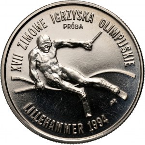 III RP, 20000 złotych 1993, XVII Zimowe Igrzyska Olimpijskie Lillehammer 1994, PRÓBA, Nikiel