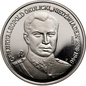 III RP, 200000 złotych 1991, Gen. Leopold Okulicki - Niedźwiadek, PRÓBA, Nikiel