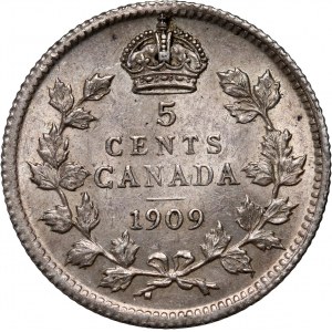 Canada, Edward VII, 5 Cents 1909