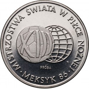 Volksrepublik Polen, 1000 Gold 1986, Fußball-Weltmeisterschaft - Mexiko 86, MUSTER, Nickel