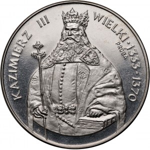 Volksrepublik Polen, 1000 Zloty 1987, Kasimir III. der Große, PROBE, Nickel