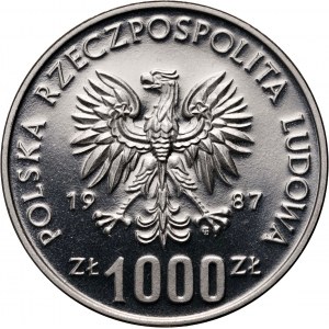 PRL, 1000 zloty 1987, Silesian Museum - Katowice, PRÓBA, Nickel