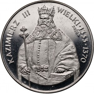 PRL, 1000 złotych 1987, Kazimierz III Wielki, PRÓBA, Nikiel