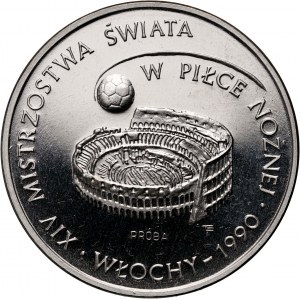 Volksrepublik Polen, 1000 Zloty 1988, XIV. Fußball-Weltmeisterschaft - Italien 1990, PROBE, Nickel