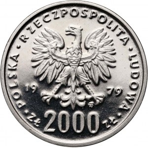 Polská lidová republika, 2000 zlato 1979, Mieszko I, SAMPLE, nikl