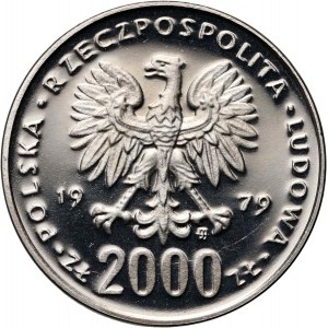 Volksrepublik Polen, 2000 Gold 1979, Nikolaus Kopernikus, PROBE, Nickel
