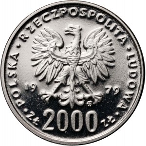 PRL, 2000 złotych 1979, Maria Skłodowska Curie, PRÓBA, Nikiel