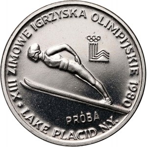 PRL, 2000 złotych 1980, XIII Zimowe Igrzyska Olimpijskie Lake Placid 1980, PRÓBA, Nikiel