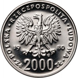 Polská lidová republika, 2000 Gold 1980, XIII Zimní olympijské hry Lake Placid 1980, SAMPLE, Nickel