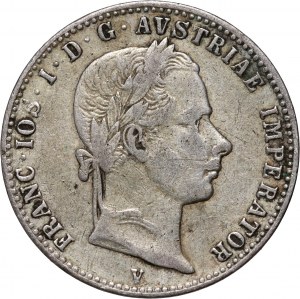 Austria, Franciszek Józef I, 1/4 florena 1859 V, Wenecja