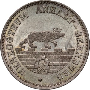 Germaany, Anhalt-Bernburg, 1/6 Thaler 1862 A, Berlin