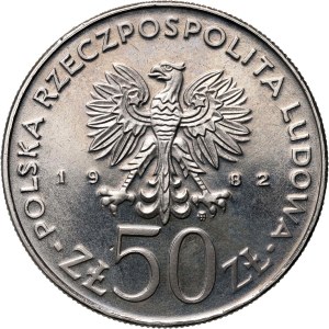 People's Republic of Poland, 50 gold 1982, Boleslaw III the Wrymouth, PRÓBA, Nickel