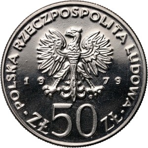 PRL, 50 złotych 1979, Mieszko I, PRÓBA, Nikiel