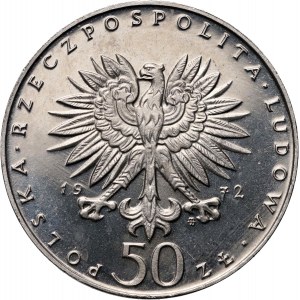 PRL, 50 złotych 1972, Fryderyk Chopin, PRÓBA, Nikiel