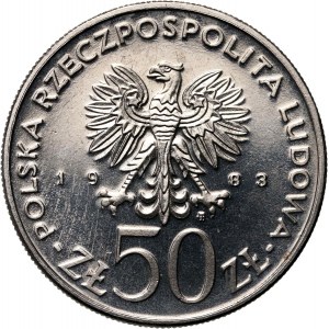 Poľská ľudová republika, 50 zlotých 1983, Veľké divadlo, SAMPLE, Nikel