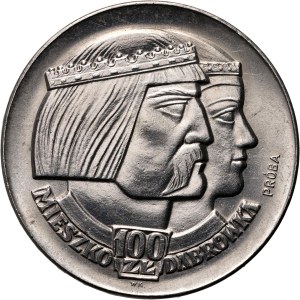 PRL, 100 złotych 1966, Mieszko I Dąbrówka, PRÓBA, Nikiel