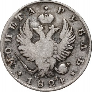 Rosja, Aleksander I, rubel 1824 СПБ ПД, Petersburg