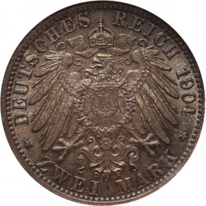 Germany, Bremen, 2 Mark 1904 J, Hamburg