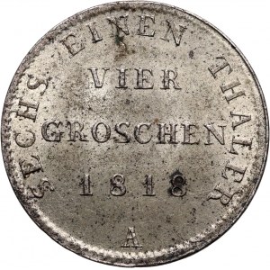Německo, Prusko, Fridrich Vilém III, 4 haléře 1818 A, Berlín