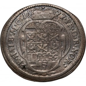 Německo, Brandenburg-Ansbach, Johann Friedrich, 1/6 tolaru 1677