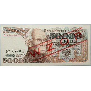 PRL, 50000 zloty 1.12.1989, MODEL, No. 0886, series A