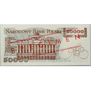 PRL, 50000 zlotých 1.12.1989, MODEL, č. 0886, série A