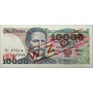 PRL, 10000 Zloty 1.02.1987, MODELL, Nr. 0762, Serie A